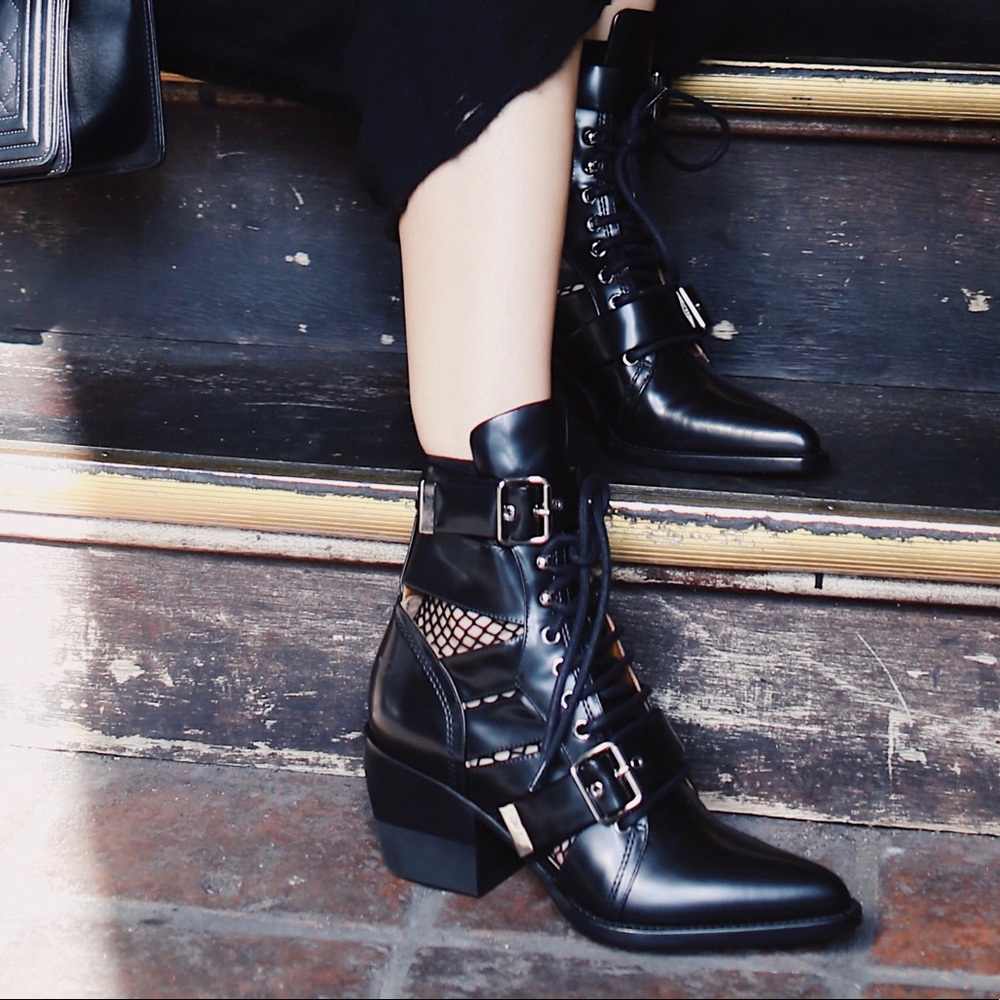 CHLOE LEATHER BOOTIES. 50% off.